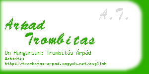 arpad trombitas business card