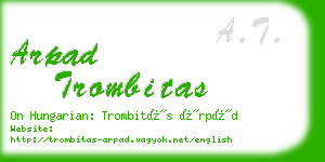 arpad trombitas business card